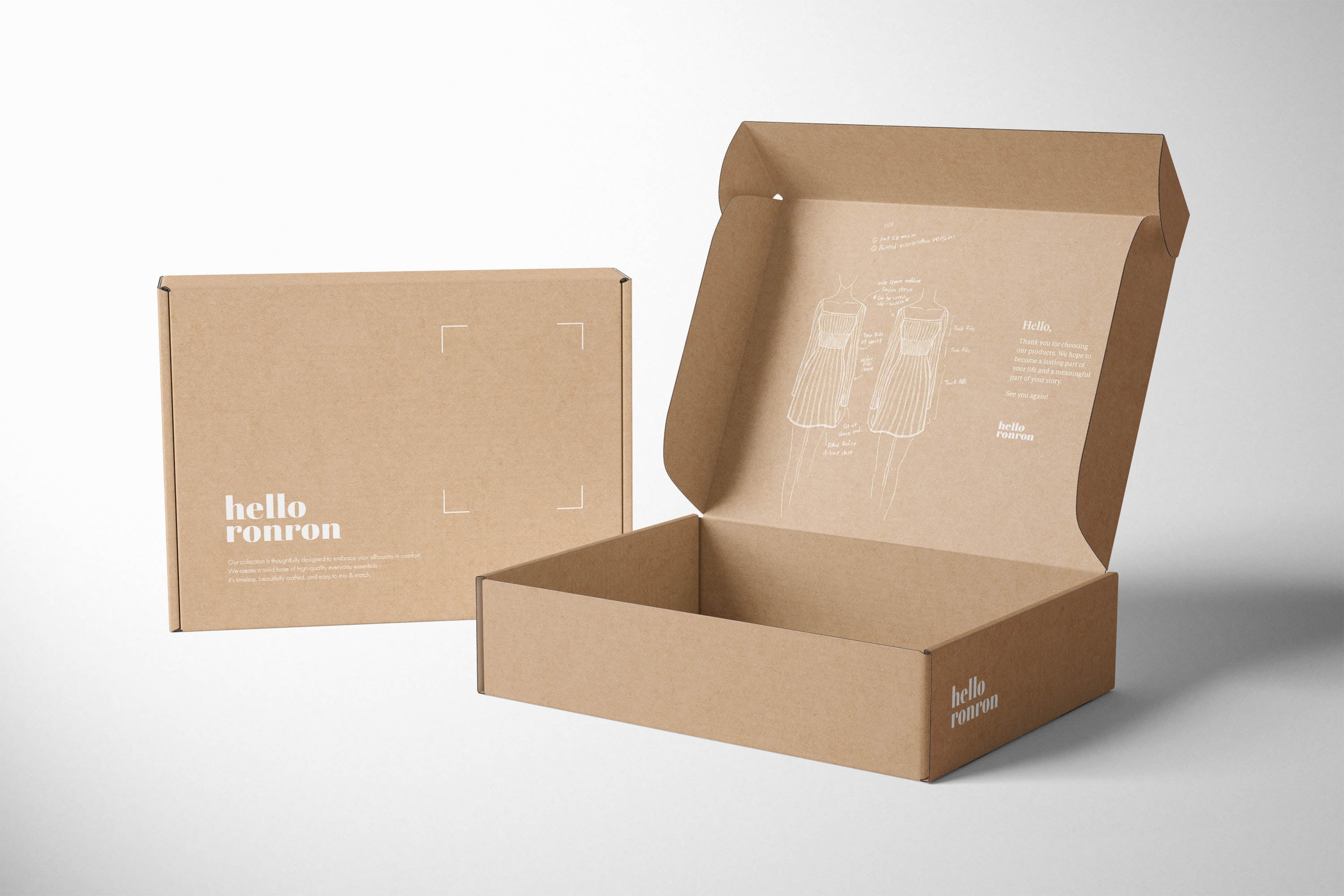 hello ronron | Recyclable Packaging | Kraft Mailer Box
