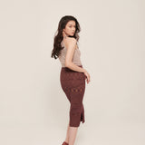 hello ronron | Rosa Top Latte | Tie-detailed ribbed knit halter top
