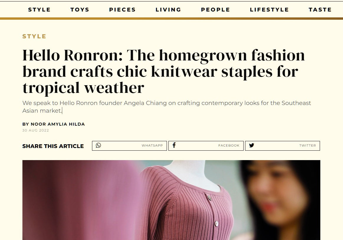 hello ronron: The homegrown fashion brand crafts chic knitwear staples for tropical weather — FIRSTCLASSE