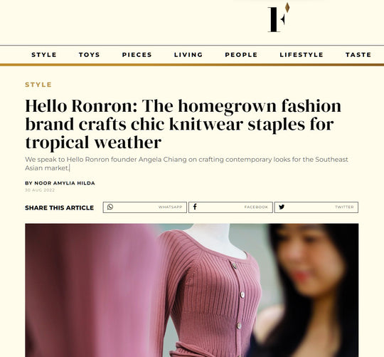 hello ronron: The homegrown fashion brand crafts chic knitwear staples for tropical weather — FIRSTCLASSE