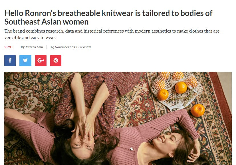 Hello Ronron's breatheable knitwear is tailored to bodies of Southeast Asian women — Options The Edge