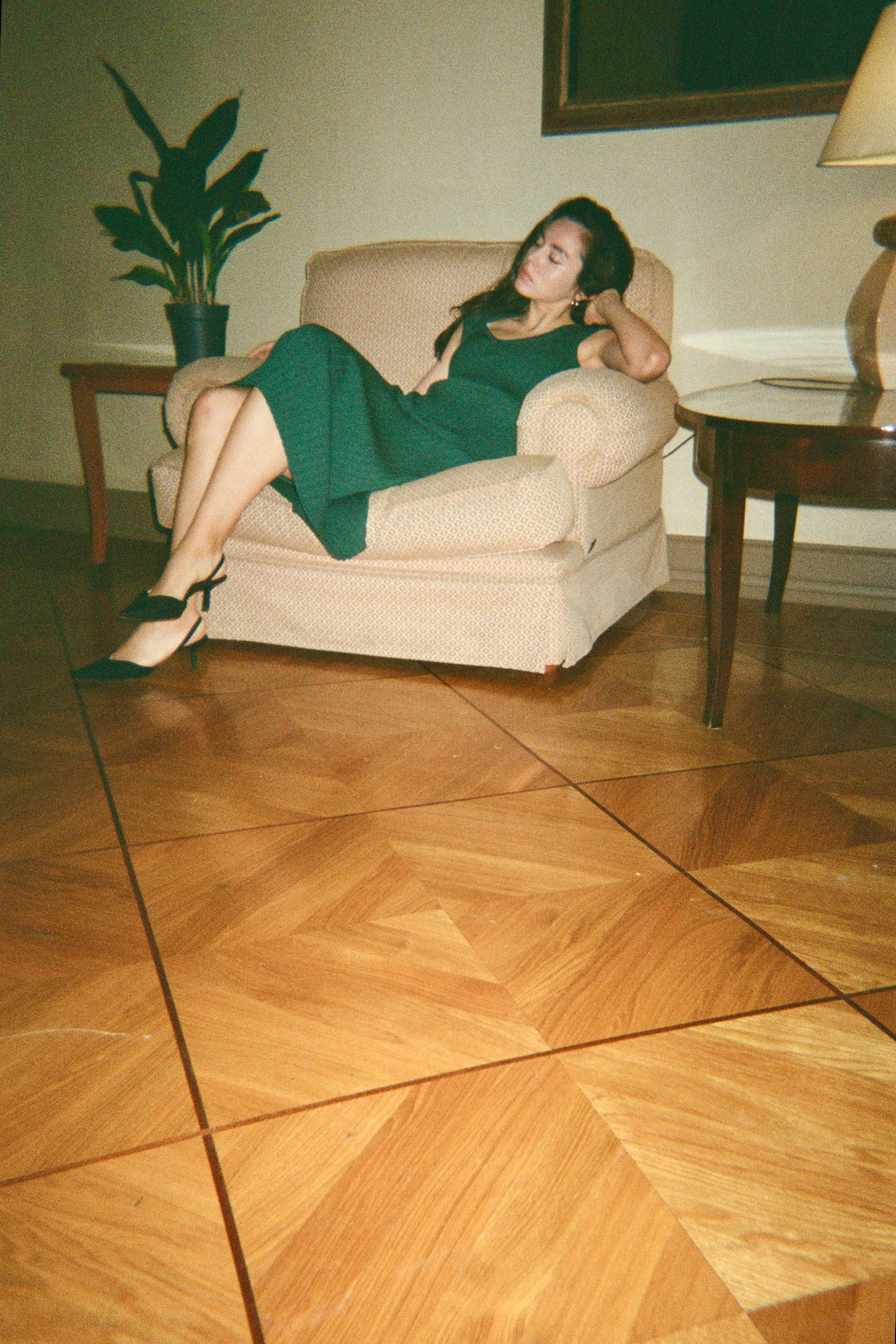 hello ronron | DR047-EMRD Catherine Dress Emerald