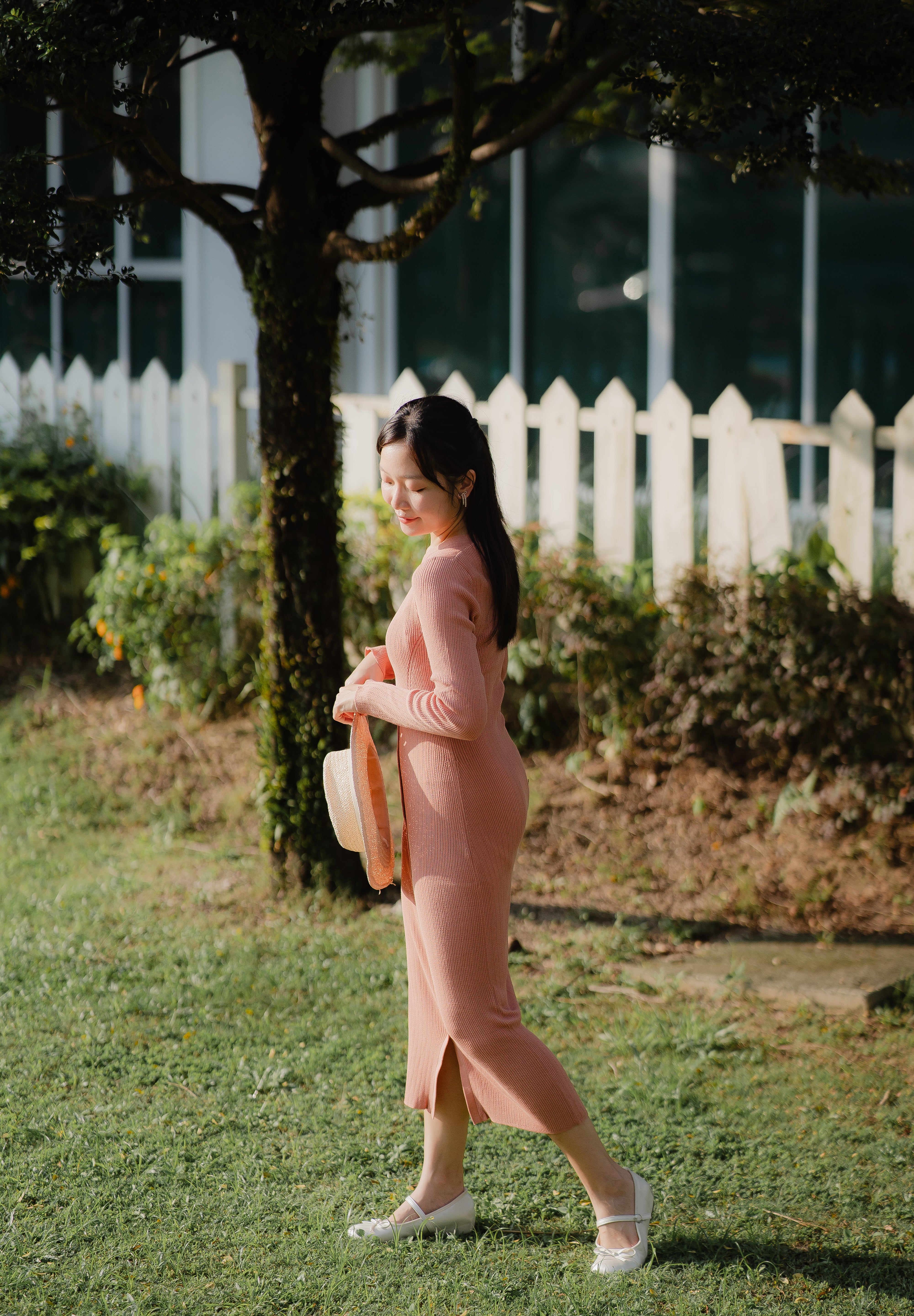 hello ronron | UGC | DR044-RWP Sophia Dress Rosewood Pink