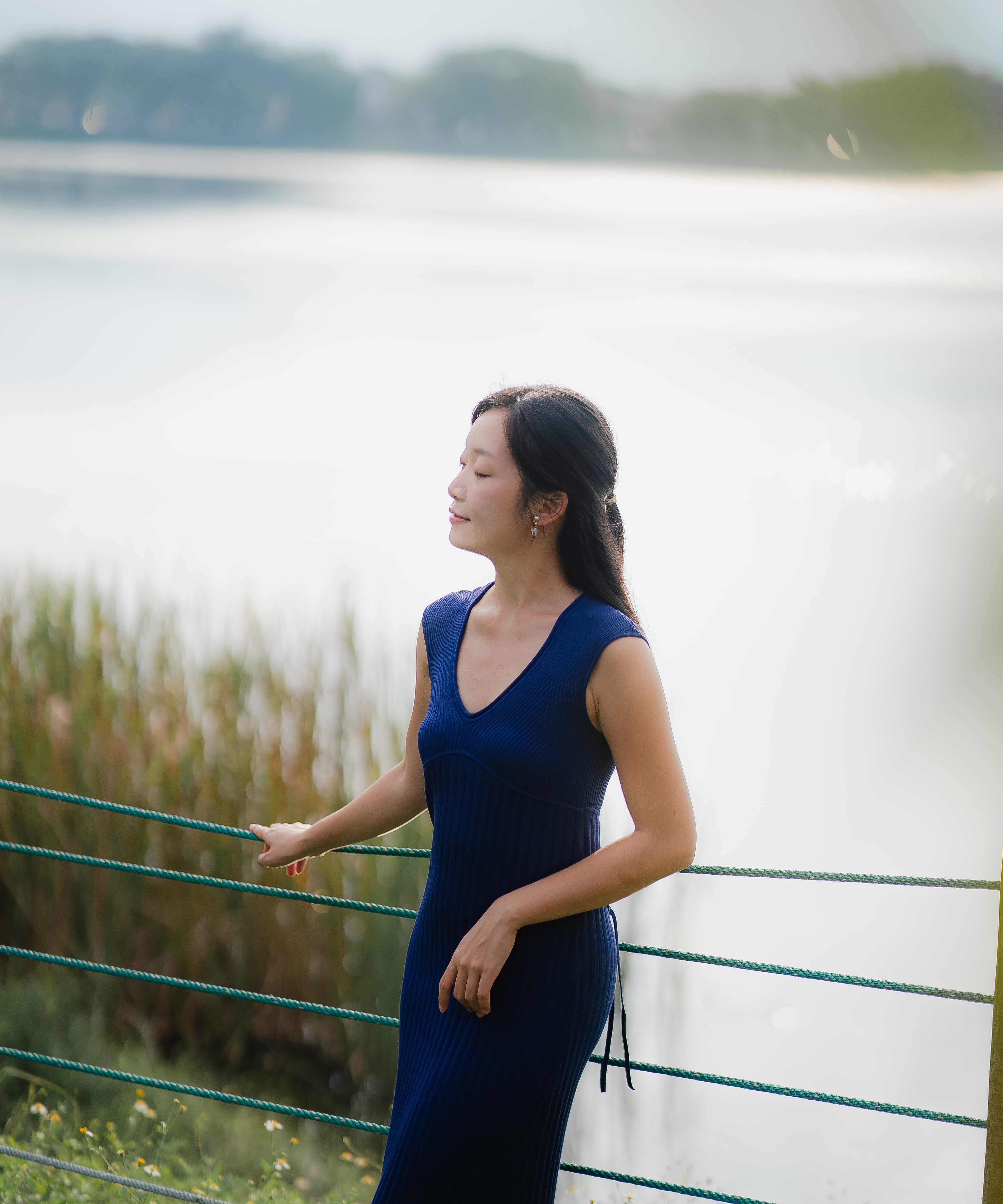hello ronron | UGC | DR047-NBLU Catherine Dress Navy Blue