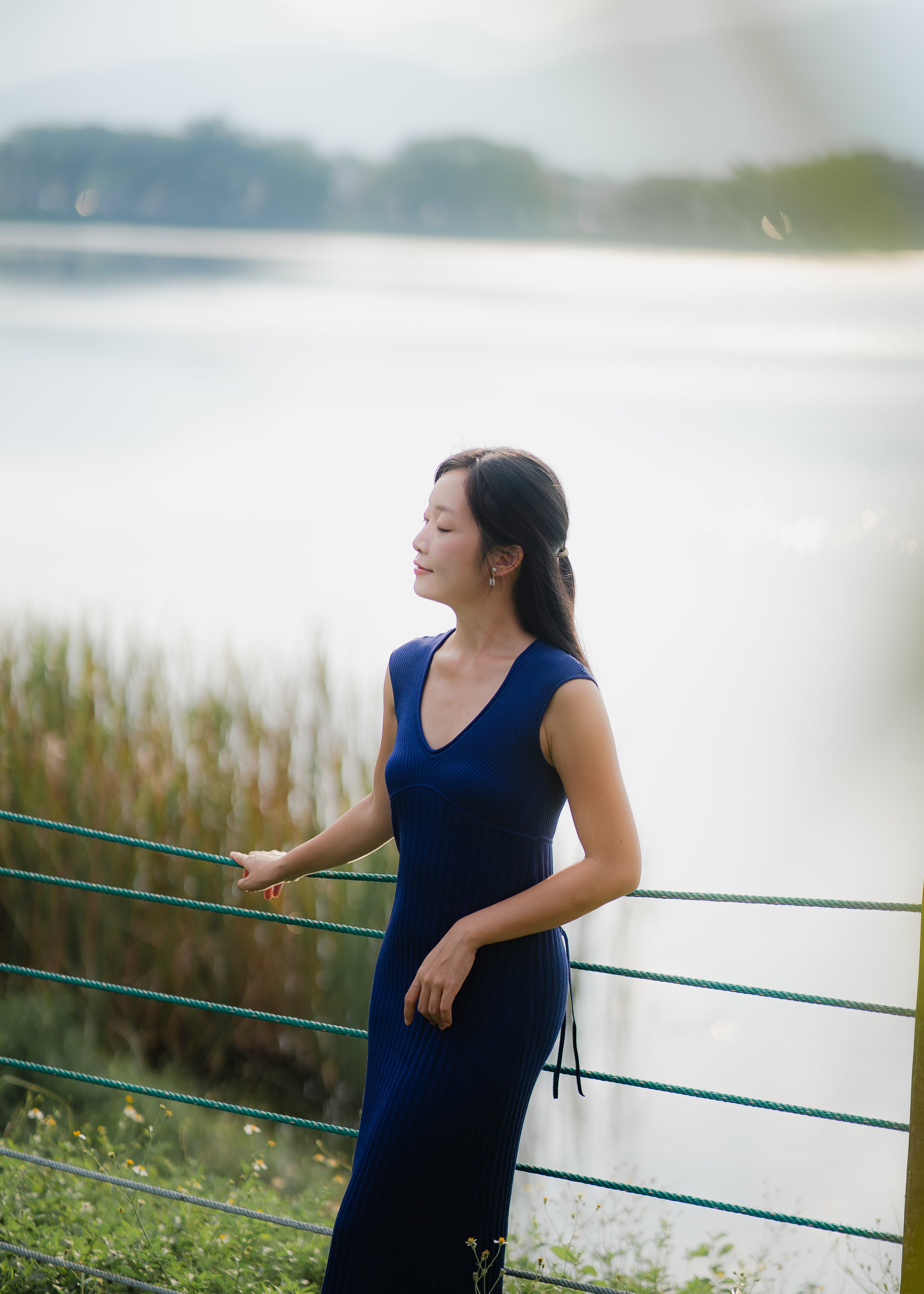 hello ronron | UGC | DR047-NBLU Catherine Dress Navy Blue