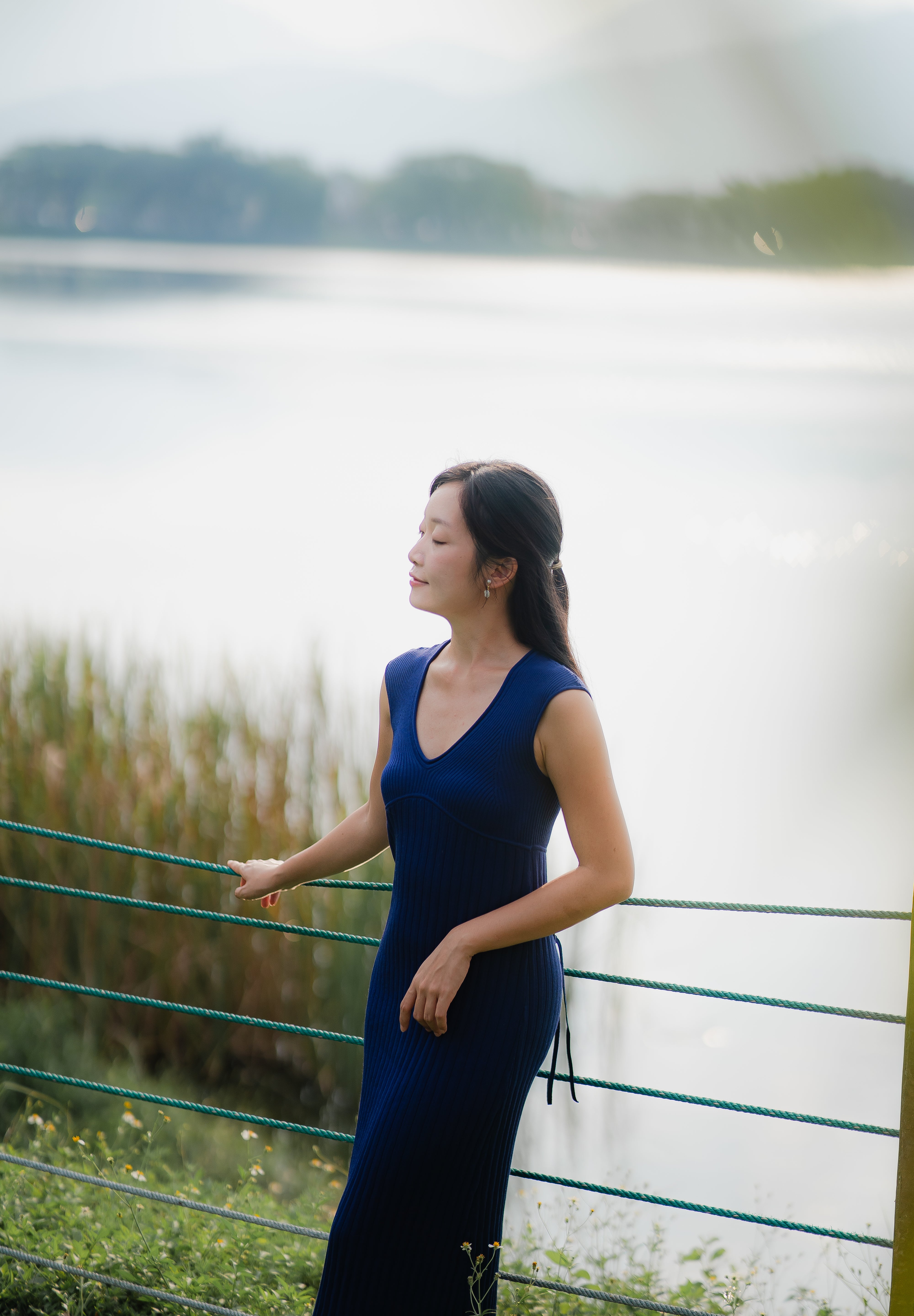 hello ronron | UGC | DR047-NBLU Catherine Dress Navy Blue