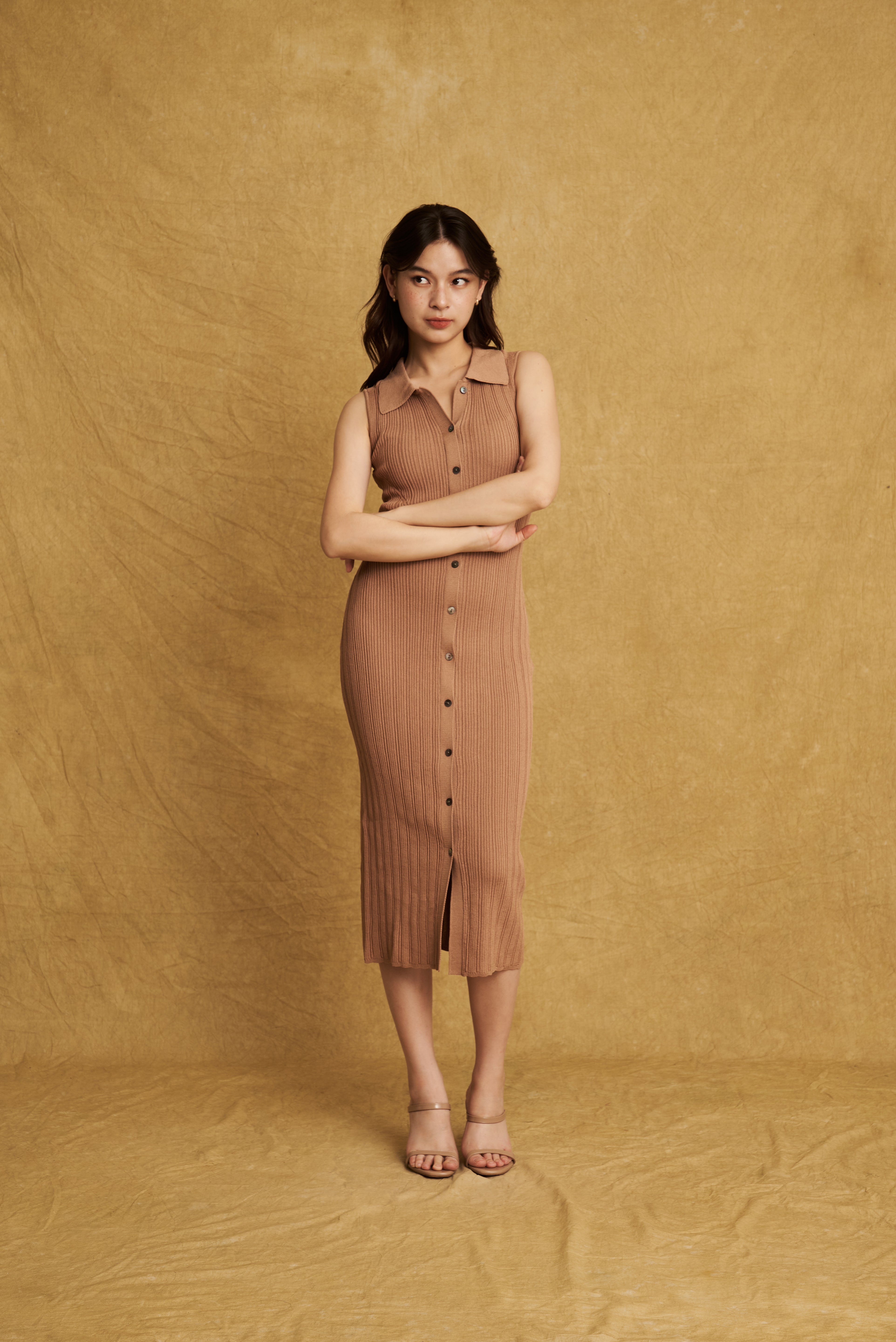 Joan ribbon knit dress（andmary Joan ribbon knit dress）