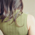hello ronron | Joan Dress Olive | Button down collar pointelle knit maxi dress | DR027-OLV