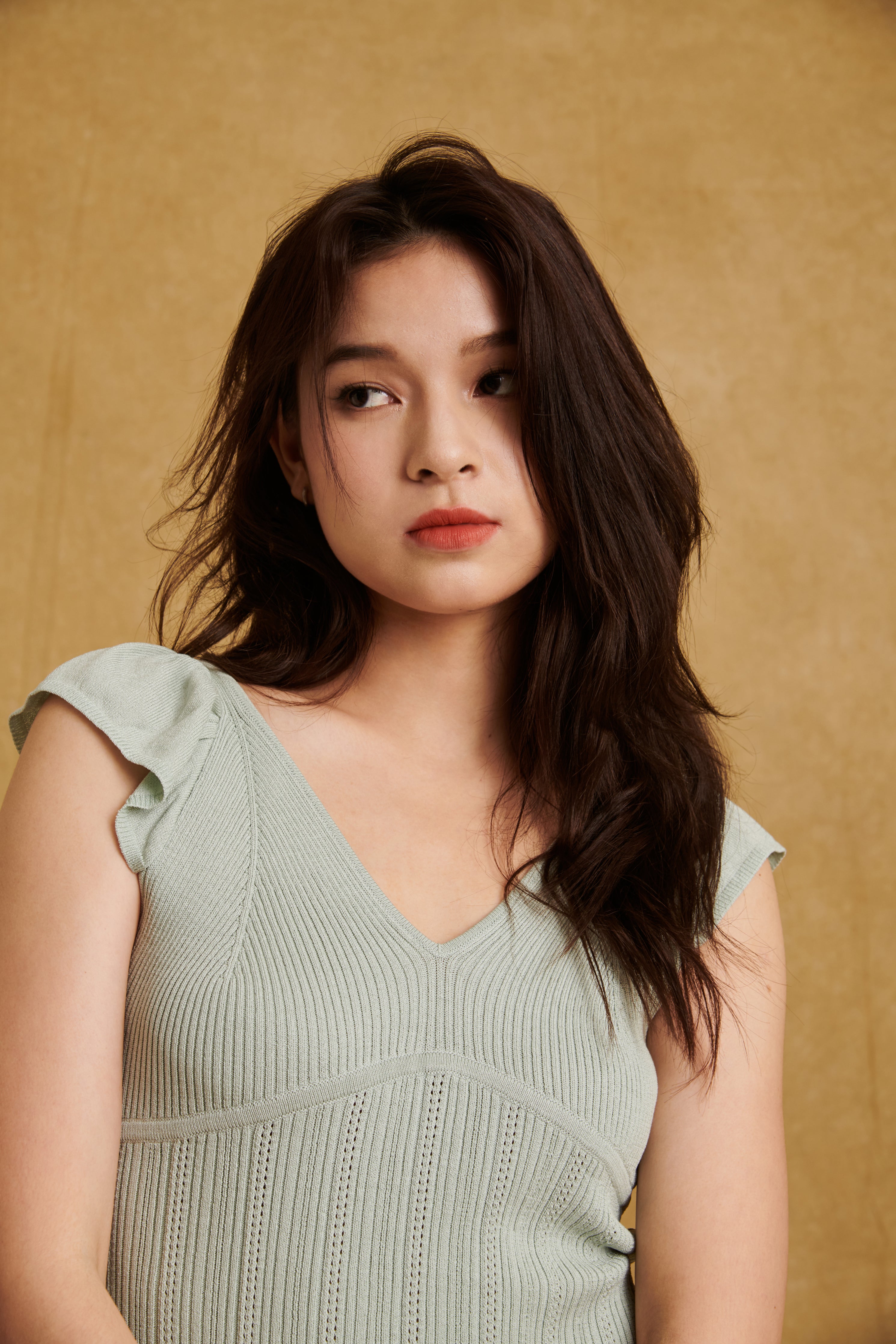 Gabrielle Dress Mint | V-Neck Bustier Pointelle Knit Maxi Mermaid Dress hello ronron Gabrielle Dress Mint | V-Neck Bustier Pointelle Knit Maxi Mermaid Dress hello ronron