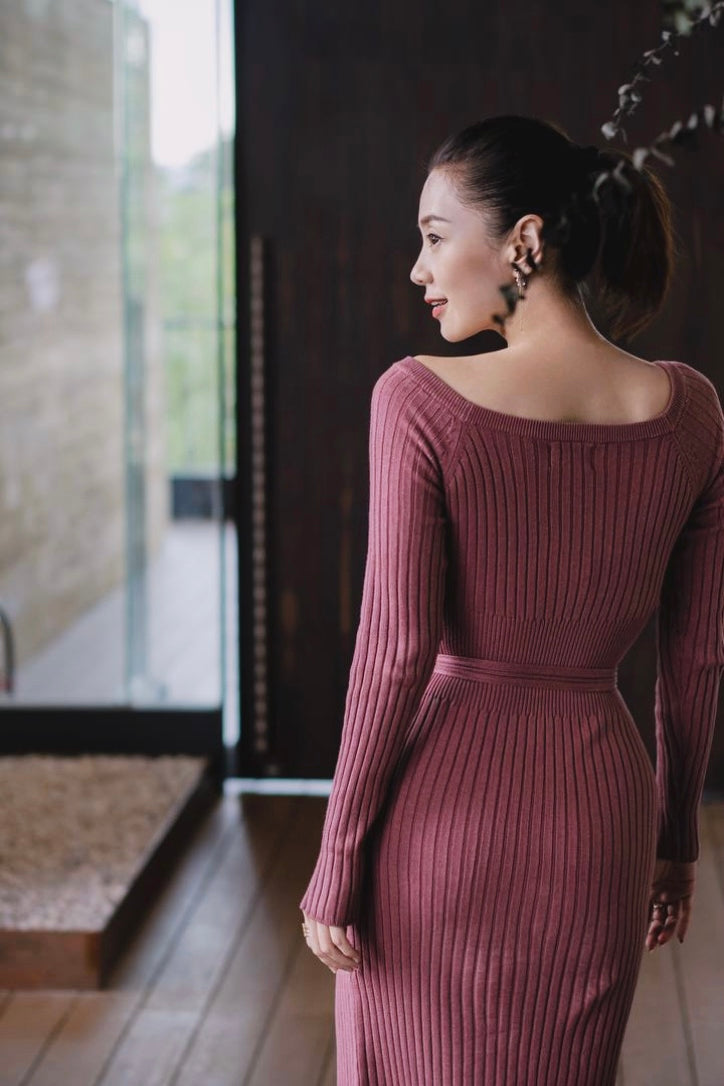 hello ronron | Sylvie dress rose DR034-ROS UGC
