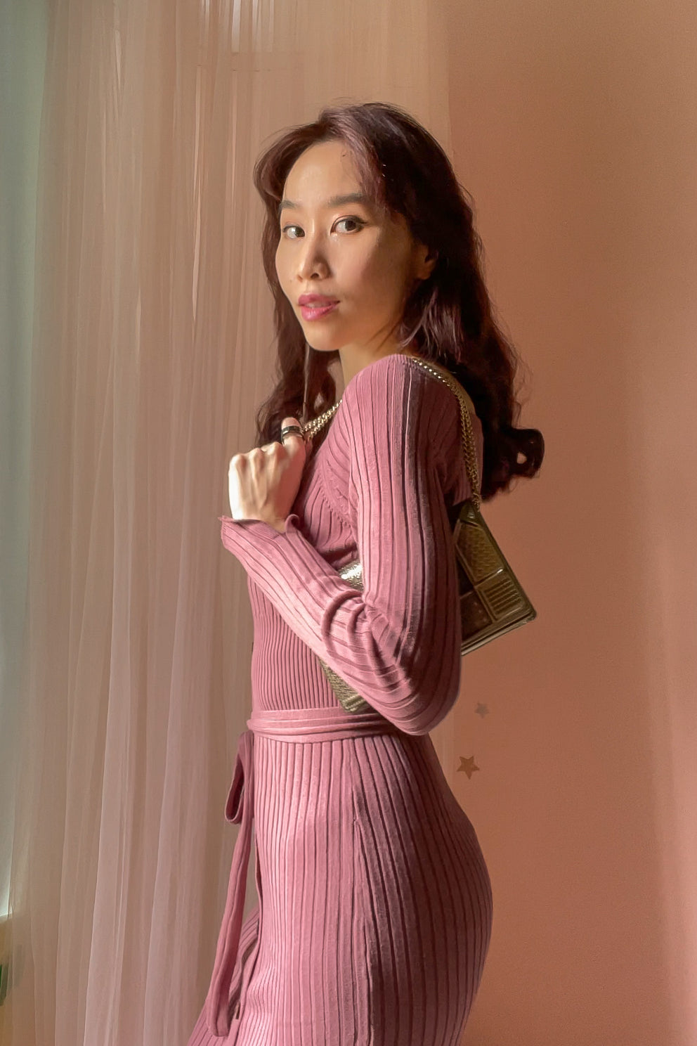 hello ronron | Sylvie Dress Rose hello ronron | Sylvie dress rose DR034-ROS UGC
