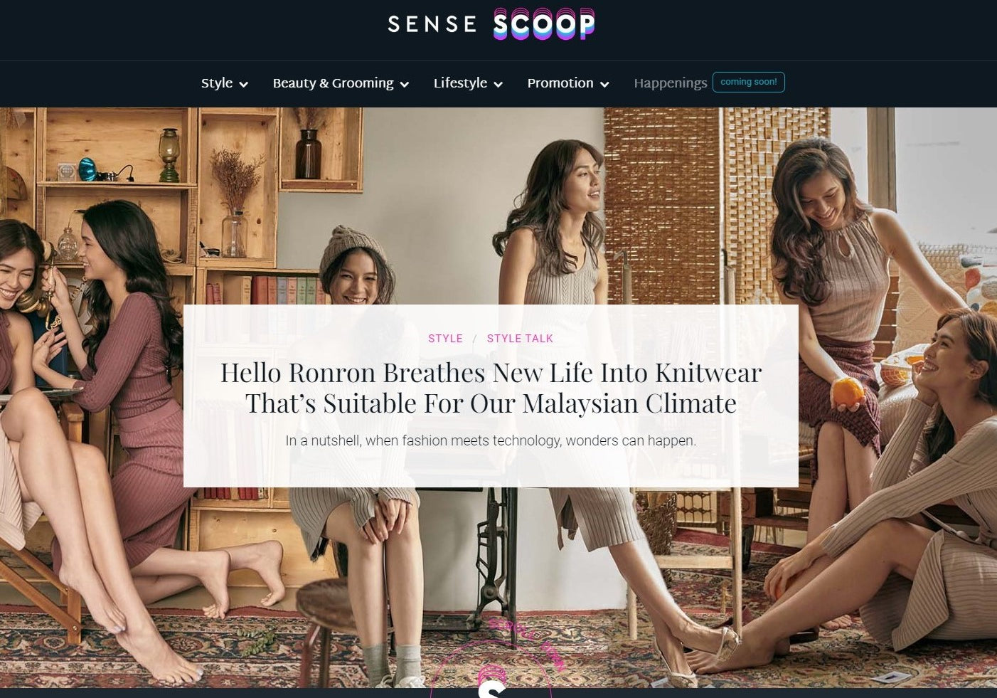 Sensescoop ' hello ronron breathes new life into knitwear that’s suitable for our Malaysian climate '