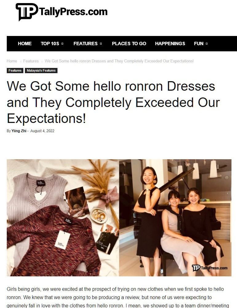 hello ronron | We Got Some hello ronron Dresses and They Completely Exceeded Our Expectations!