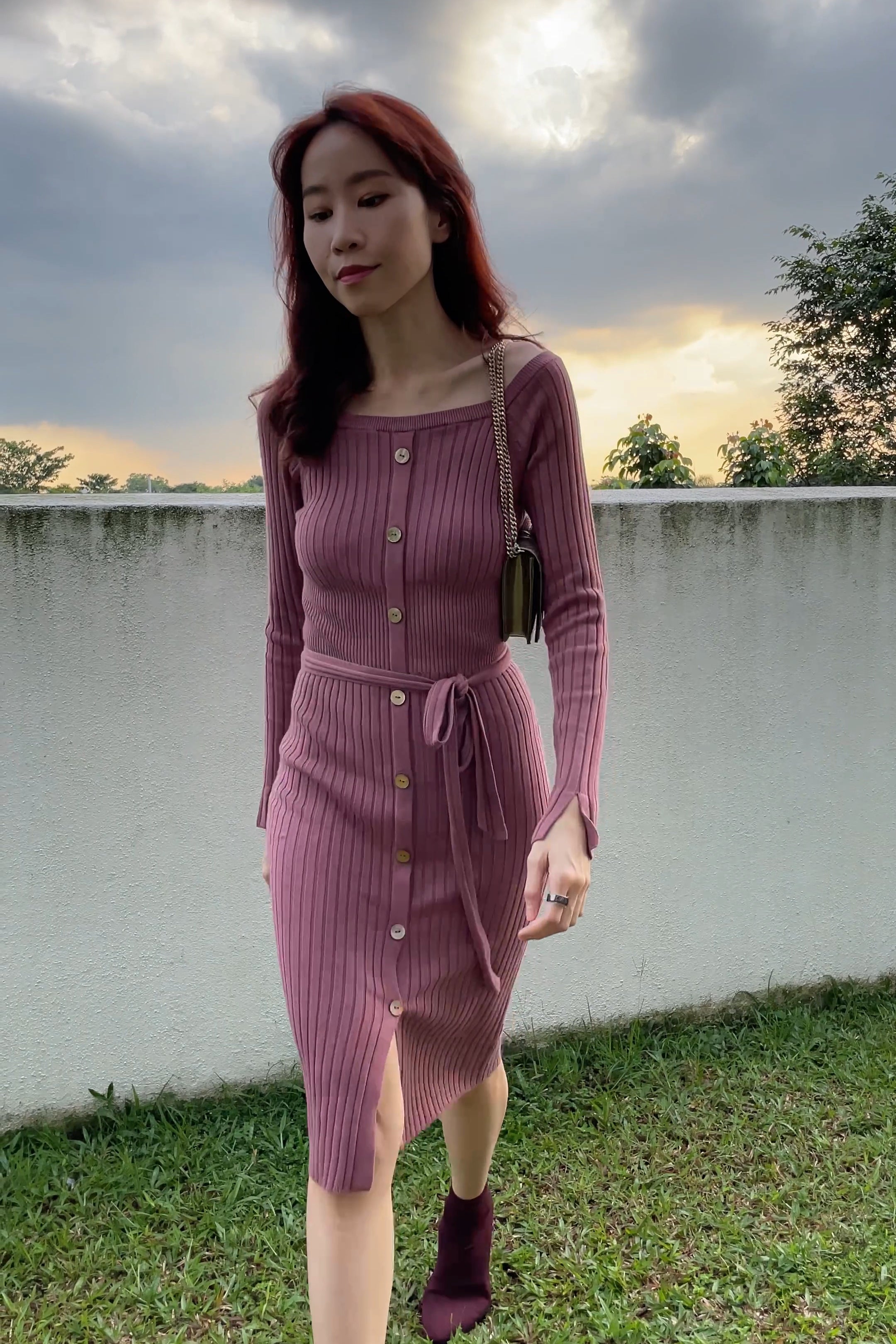 hello ronron | Sylvie dress rose DR034-ROS UGC