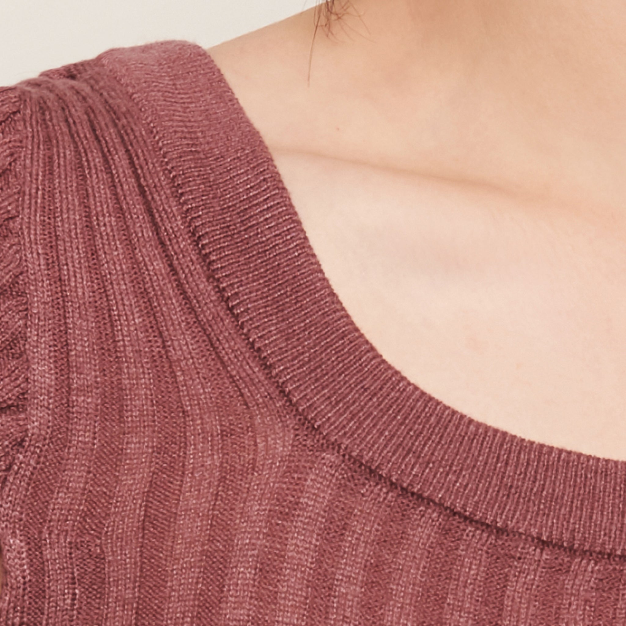 hello ronron | Lynn Top | Square neck ribbed knit top