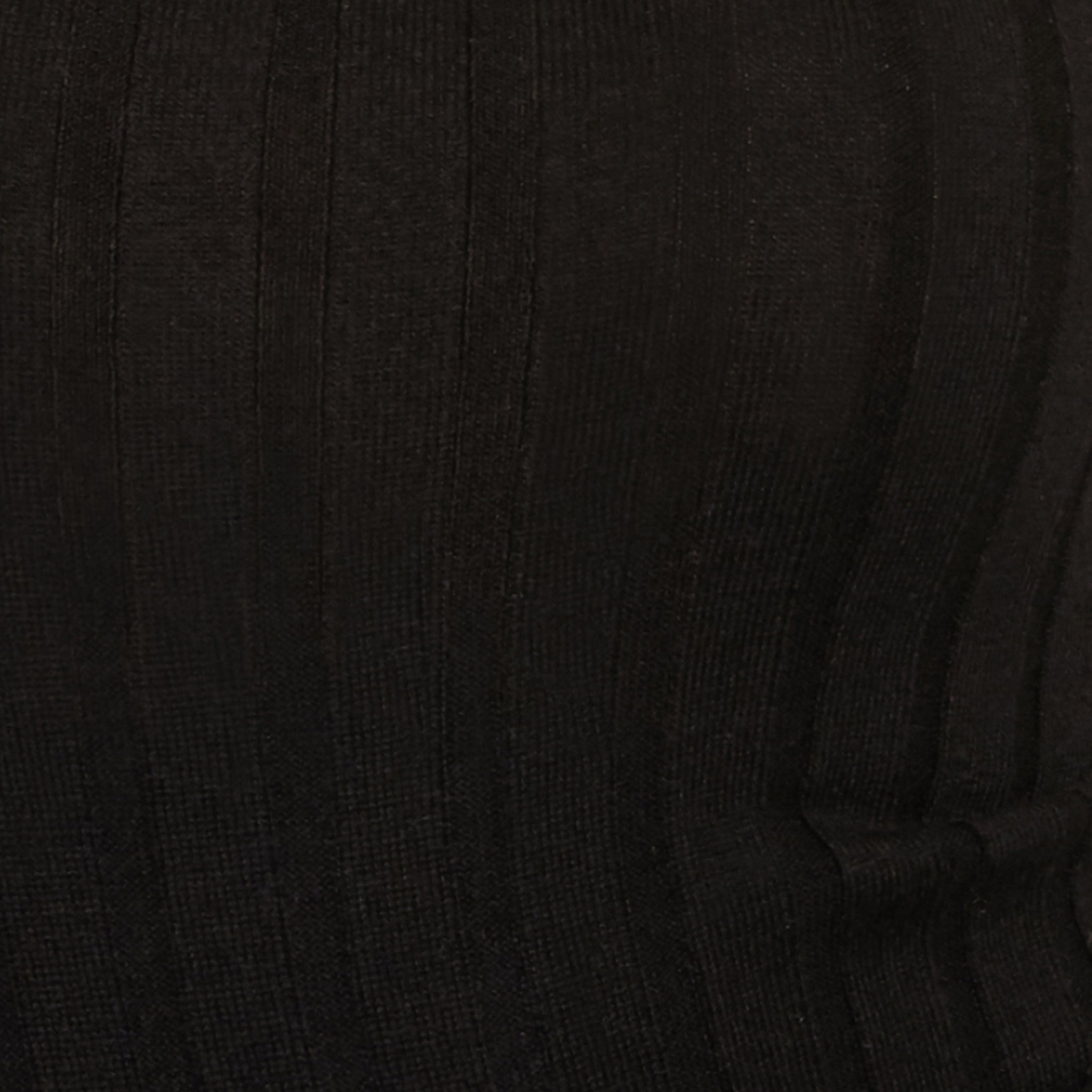 hello ronron | Rosa Top Black | Tie-detailed ribbed knit halter top