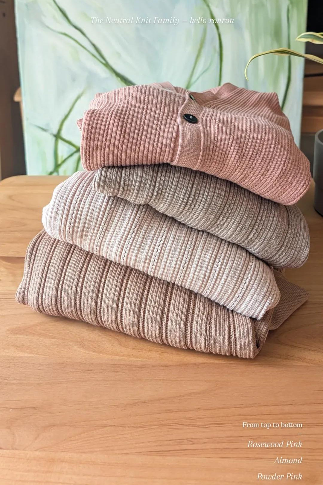 hello ronron | Behind the Scenes Neutral Knit Closeup