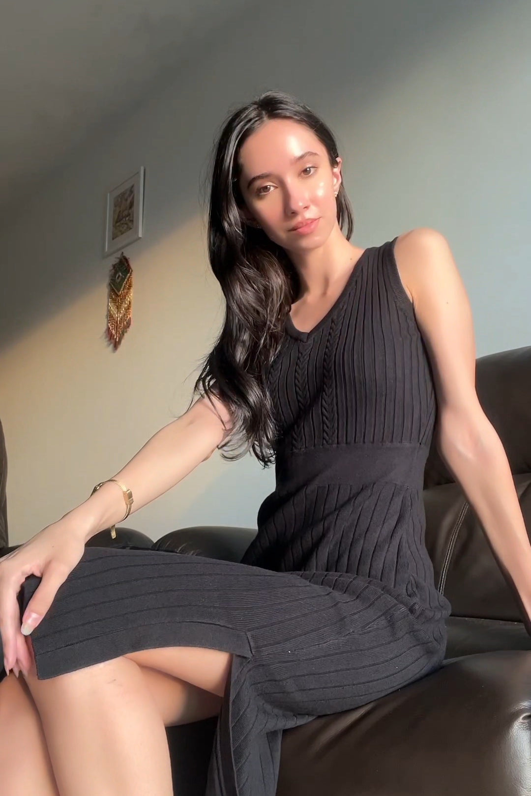 hello ronron Angelique Dress Black styled by Vahbiz DR011-BLK UGC
