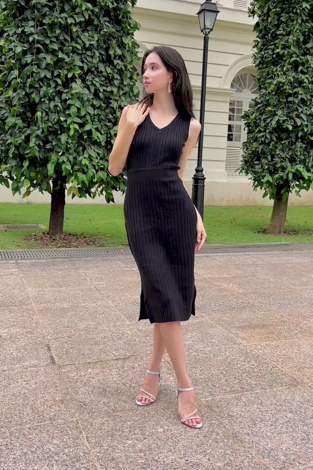 hello ronron Angelique Dress Black styled by Vahbiz DR011-BLK UGC