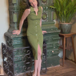 hello ronron DR027-OLV Joan Dress Olive