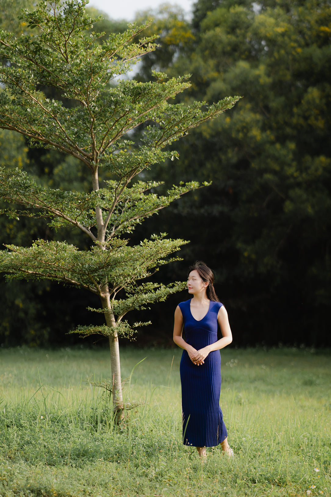 hello ronron | UGC | DR047-NBLU Catherine Dress Navy Blue