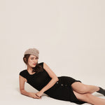 Lynn Top Black | Square neck ribbed knit top
